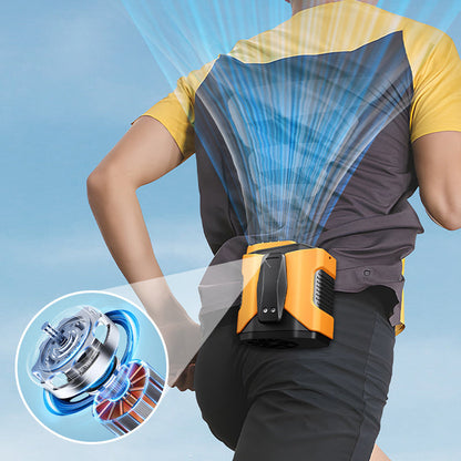🔥2026 Summer Hot Sales!!!⏰Hands-Free Waist Portable Fan 💨 | 6000mAh Battery Power Bank 🔋 | 100 Speeds Airflow 🌬️ | LED Light 🔦 | Belt Clip Cooling Fan for Outdoor, Jobsite & Travel 🌞