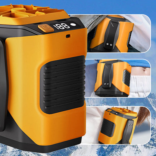 🔥2026 Summer Hot Sales!!!⏰Hands-Free Waist Portable Fan 💨 | 6000mAh Battery Power Bank 🔋 | 100 Speeds Airflow 🌬️ | LED Light 🔦 | Belt Clip Cooling Fan for Outdoor, Jobsite & Travel 🌞