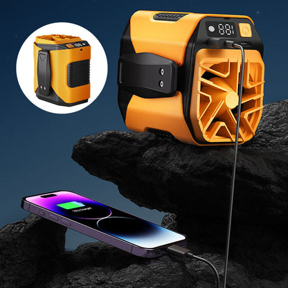 🔥2026 Summer Hot Sales!!!⏰Hands-Free Waist Portable Fan 💨 | 6000mAh Battery Power Bank 🔋 | 100 Speeds Airflow 🌬️ | LED Light 🔦 | Belt Clip Cooling Fan for Outdoor, Jobsite & Travel 🌞