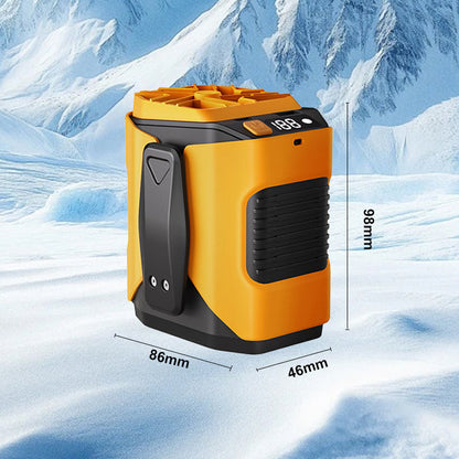 🔥2026 Summer Hot Sales!!!⏰Hands-Free Waist Portable Fan 💨 | 6000mAh Battery Power Bank 🔋 | 100 Speeds Airflow 🌬️ | LED Light 🔦 | Belt Clip Cooling Fan for Outdoor, Jobsite & Travel 🌞