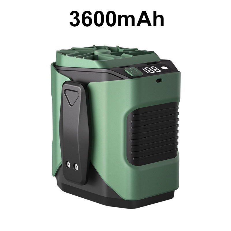 🔥2026 Summer Hot Sales!!!⏰Hands-Free Waist Portable Fan 💨 | 6000mAh Battery Power Bank 🔋 | 100 Speeds Airflow 🌬️ | LED Light 🔦 | Belt Clip Cooling Fan for Outdoor, Jobsite & Travel 🌞