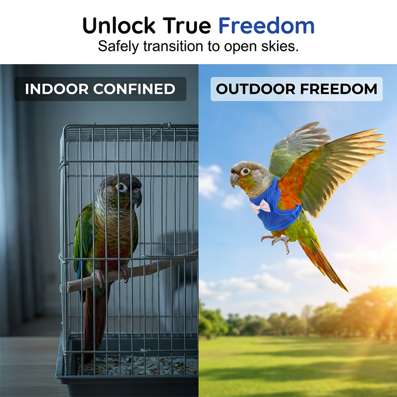 🔥⏰Buy 1 Get 1 Free⏳🔥Parrot Flight Harness with Leash