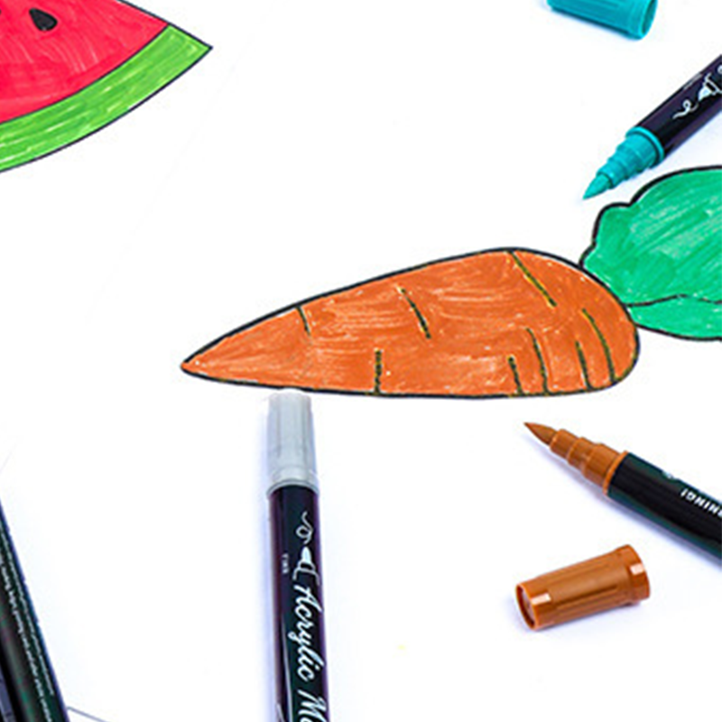 Quick Dry Dual Tip Acrylic Marker Set
