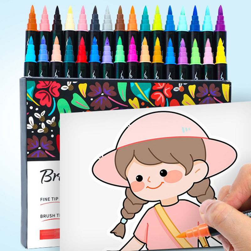 Quick Dry Dual Tip Acrylic Marker Set