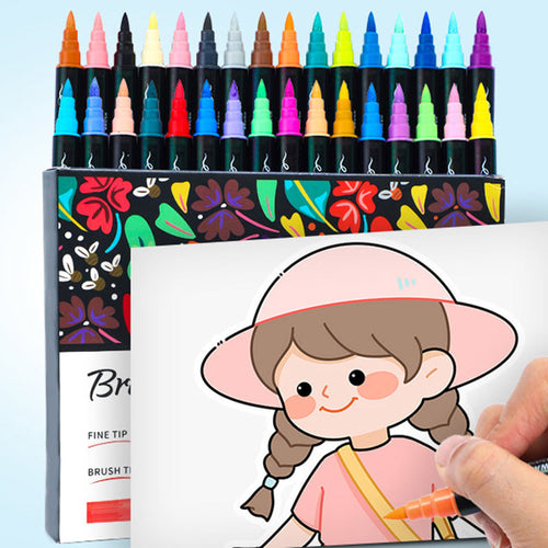 Quick Dry Dual Tip Acrylic Marker Set