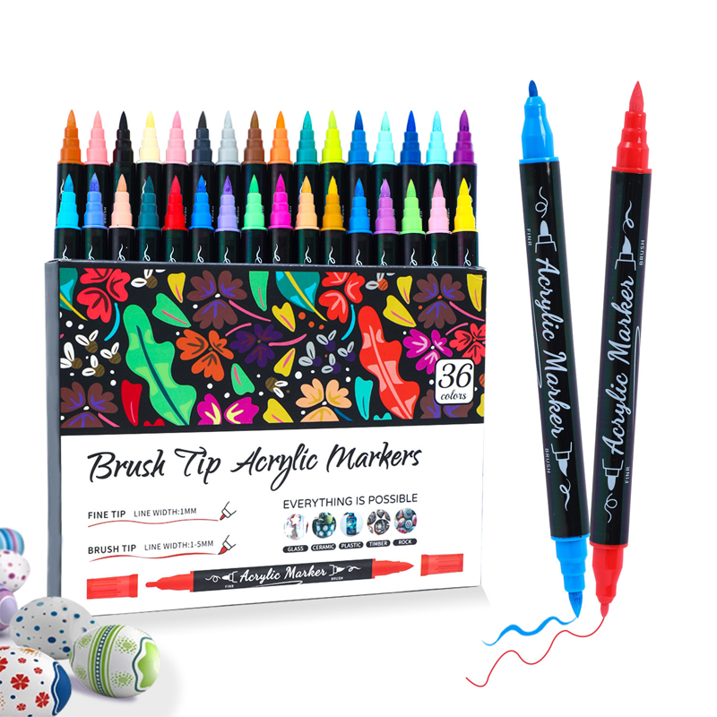 Quick Dry Dual Tip Acrylic Marker Set
