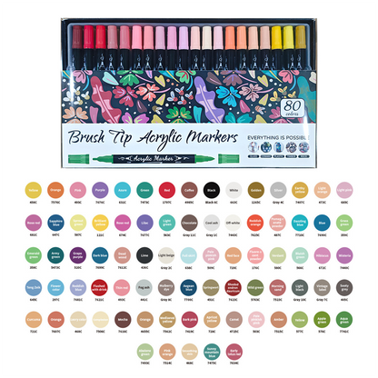 Quick Dry Dual Tip Acrylic Marker Set