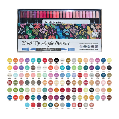 Quick Dry Dual Tip Acrylic Marker Set