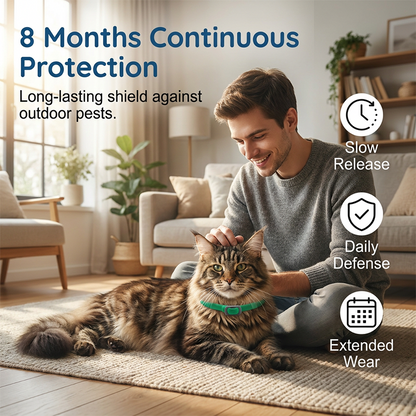 🎉 FLASH DEAL 45% OFF🐶🐱 – Plant-Based Flea & Tick Collar 🌿 Up to 8 Months Protection, Slow-Release Oils, Water-Resistant 💦 Repels Mosquitoes & Larvae, Comfortable & Safe for Daily Wear 🐕