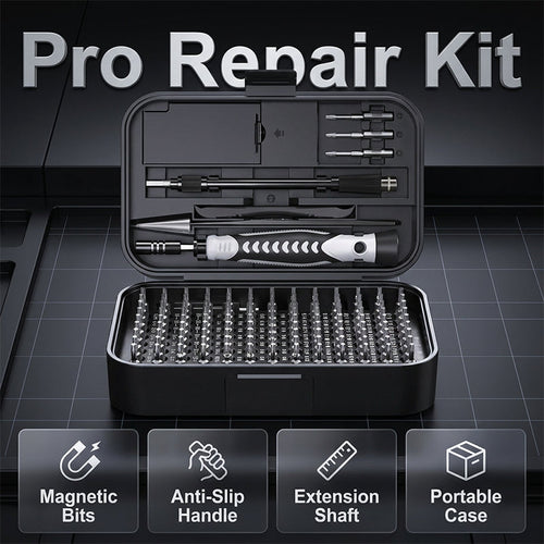 130-in-1 Magnetic Precision Screwdriver Set with Portable Storage Case