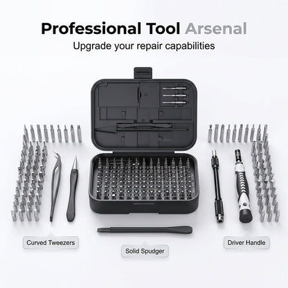 130-in-1 Magnetic Precision Screwdriver Set with Portable Storage Case