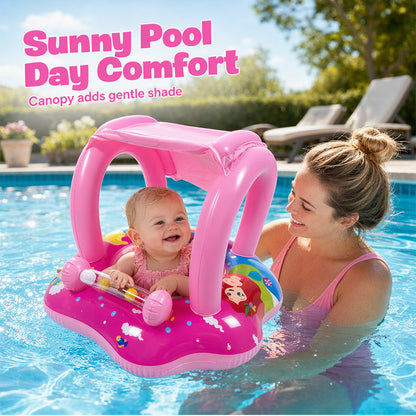 Yacht-Shaped Inflatable Kids Pool Float