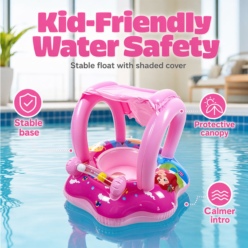 Yacht-Shaped Inflatable Kids Pool Float