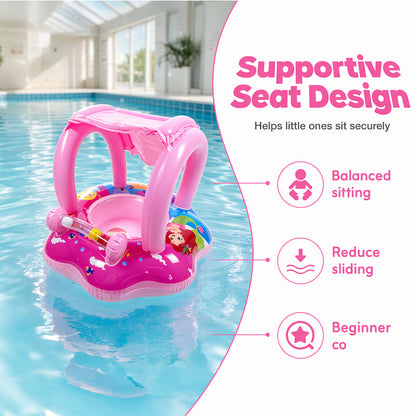 Yacht-Shaped Inflatable Kids Pool Float
