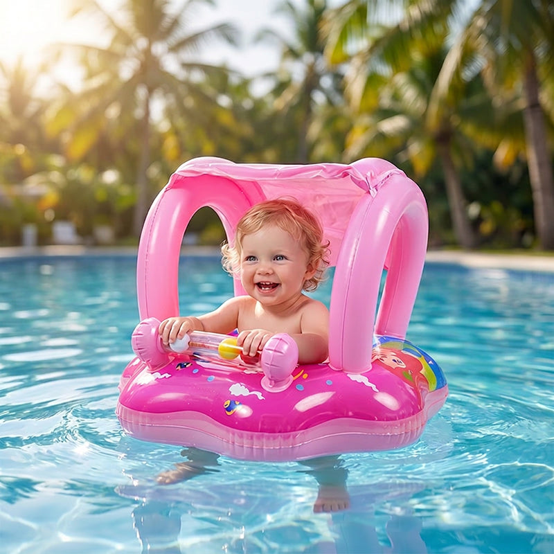 Yacht-Shaped Inflatable Kids Pool Float