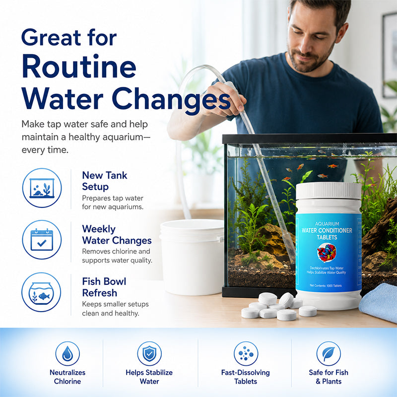 Aquarium Dechlorinator Water Conditioner Tablets