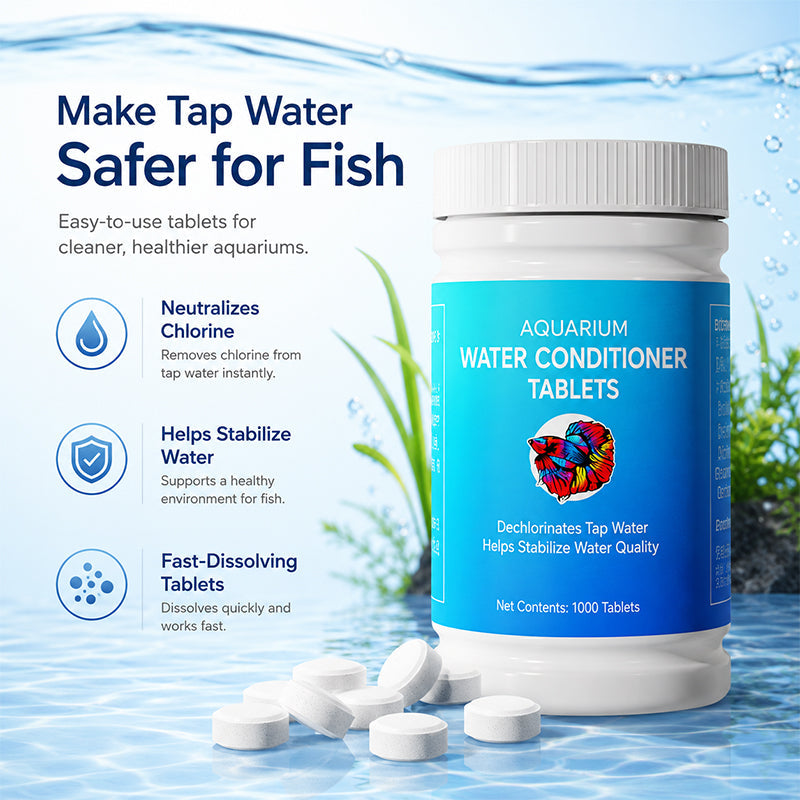 Aquarium Dechlorinator Water Conditioner Tablets