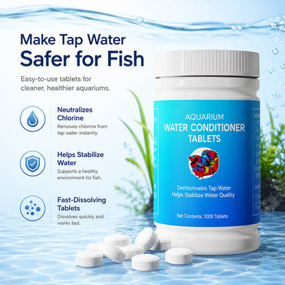 Aquarium Dechlorinator Water Conditioner Tablets