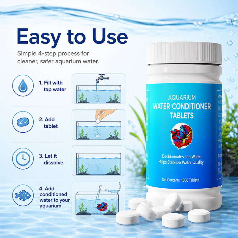 Aquarium Dechlorinator Water Conditioner Tablets