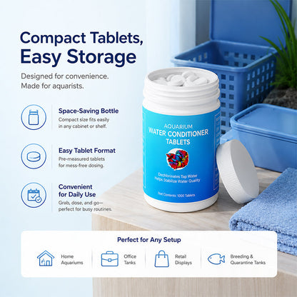 Aquarium Dechlorinator Water Conditioner Tablets