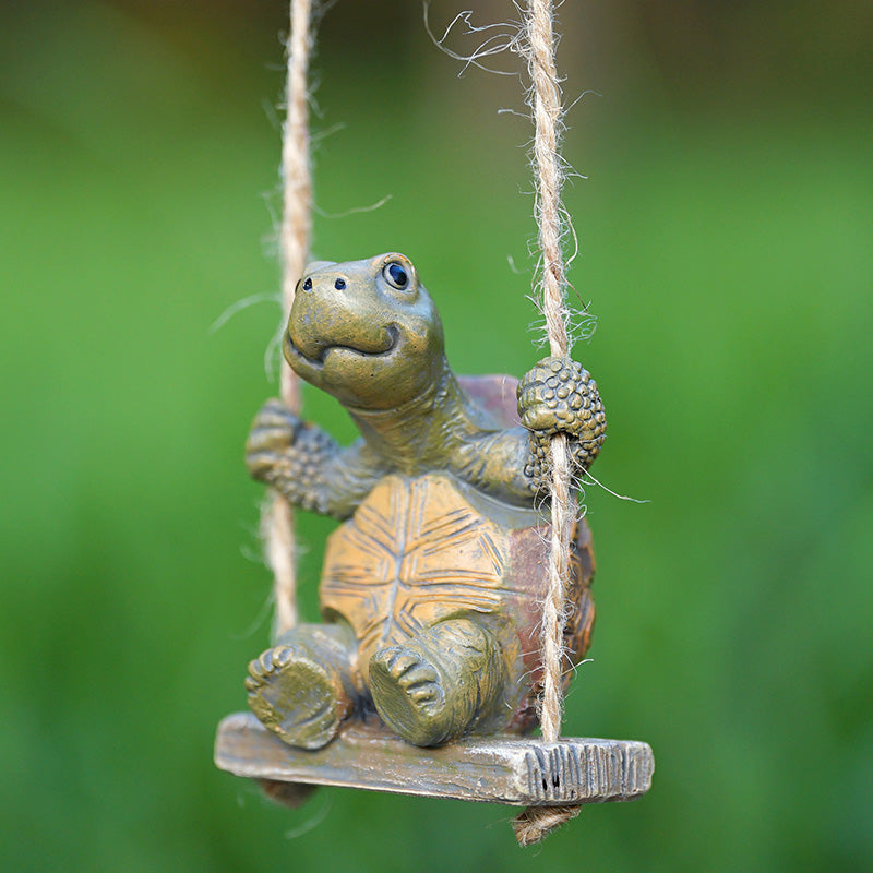 ⏳Time-Limited Special⏰Whimsical Turtle Swing Decor – A Charming Hanging Ornament for Garden, Patio & Indoor Spaces 🌿✨