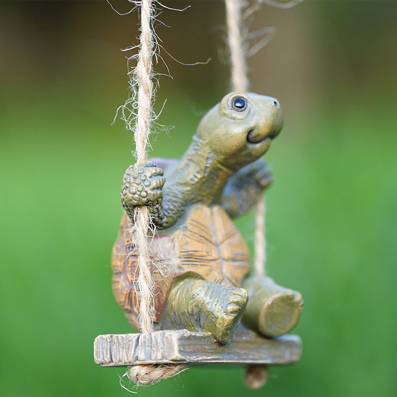 ⏳Time-Limited Special⏰Whimsical Turtle Swing Decor – A Charming Hanging Ornament for Garden, Patio & Indoor Spaces 🌿✨