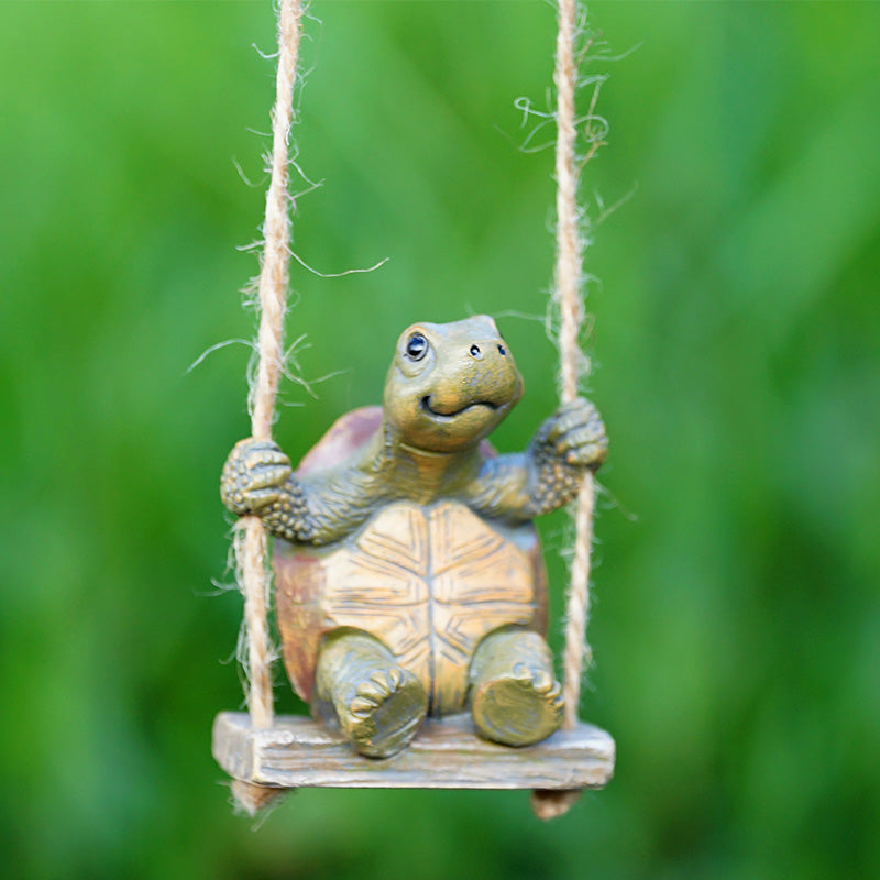 ⏳Time-Limited Special⏰Whimsical Turtle Swing Decor – A Charming Hanging Ornament for Garden, Patio & Indoor Spaces 🌿✨