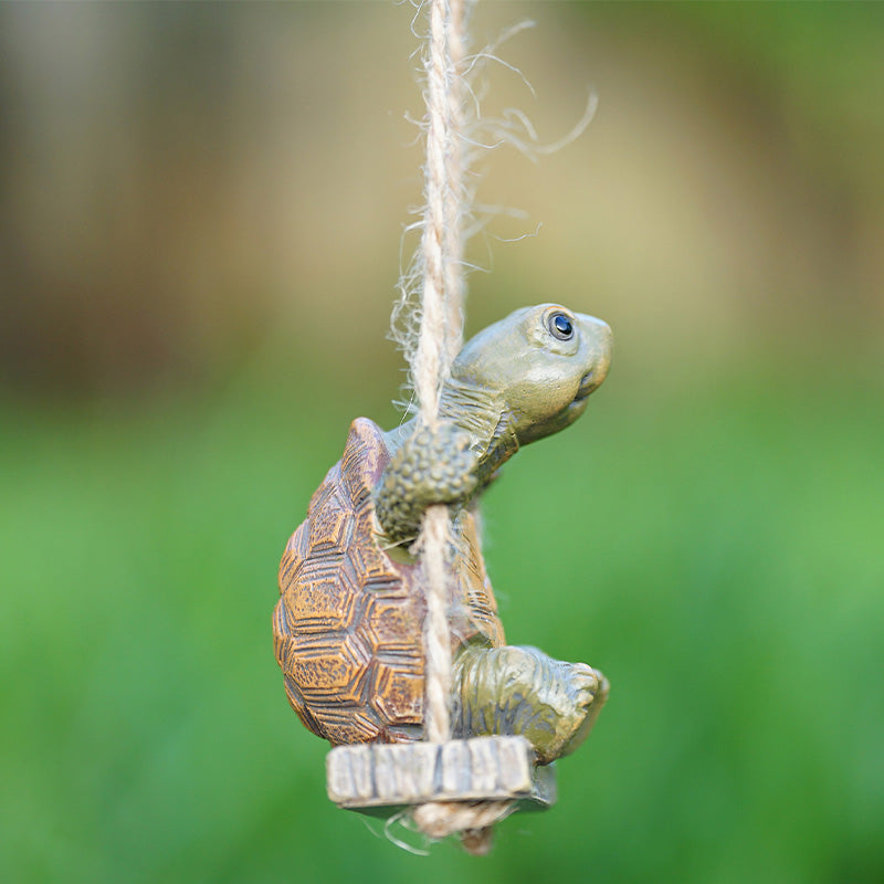 ⏳Time-Limited Special⏰Whimsical Turtle Swing Decor – A Charming Hanging Ornament for Garden, Patio & Indoor Spaces 🌿✨