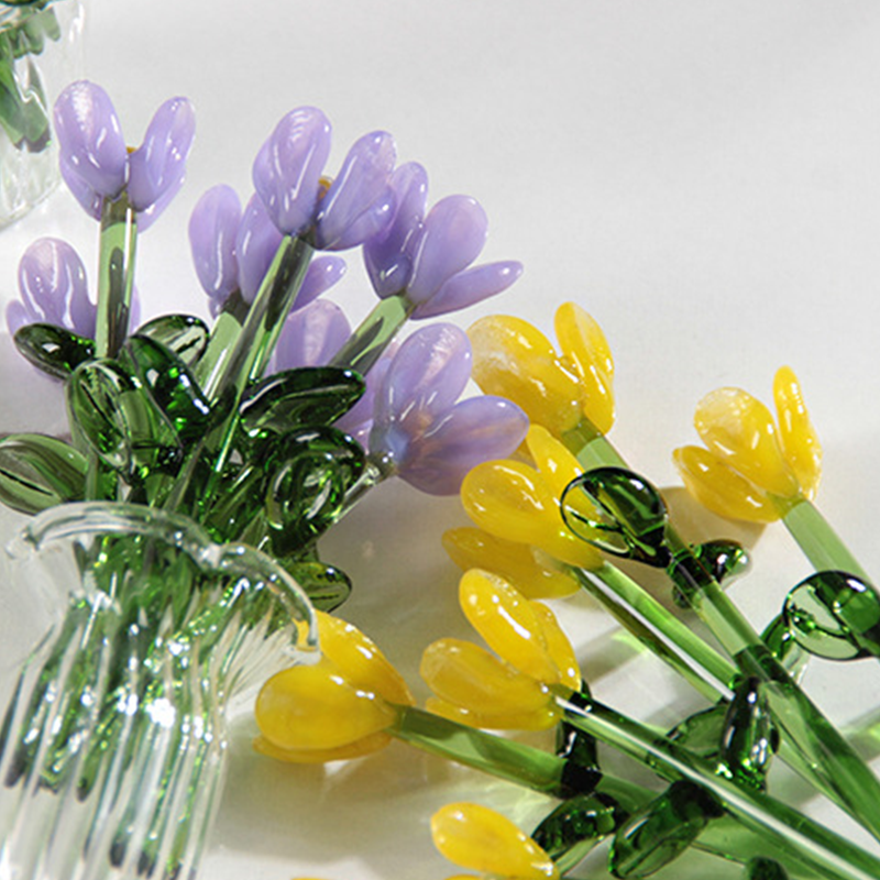 ⏳ Limited-Time Offer! ✨ Mini Glass Bouquet | Elegant Gift 🎀 | Approx. 6cm Tall 🎉