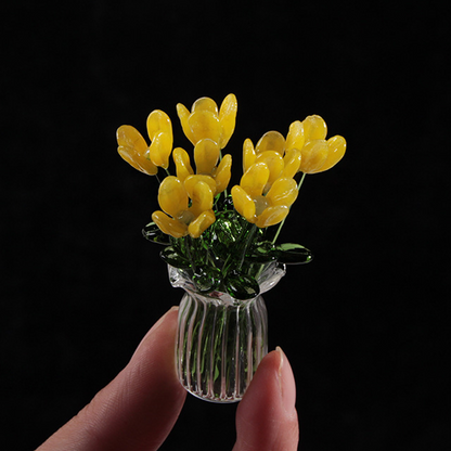 ⏳ Limited-Time Offer! ✨ Mini Glass Bouquet | Elegant Gift 🎀 | Approx. 6cm Tall 🎉