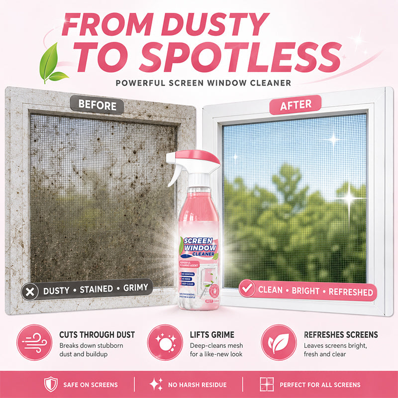 Multi-Use No-Removal Screen Window Cleaner Spray