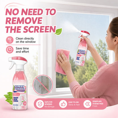 Multi-Use No-Removal Screen Window Cleaner Spray