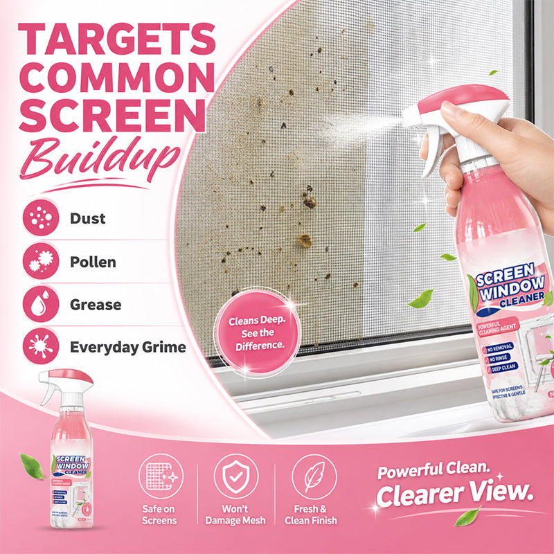 Multi-Use No-Removal Screen Window Cleaner Spray