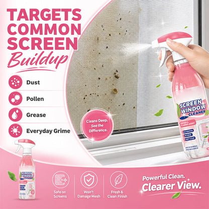 Multi-Use No-Removal Screen Window Cleaner Spray