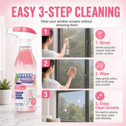 Multi-Use No-Removal Screen Window Cleaner Spray