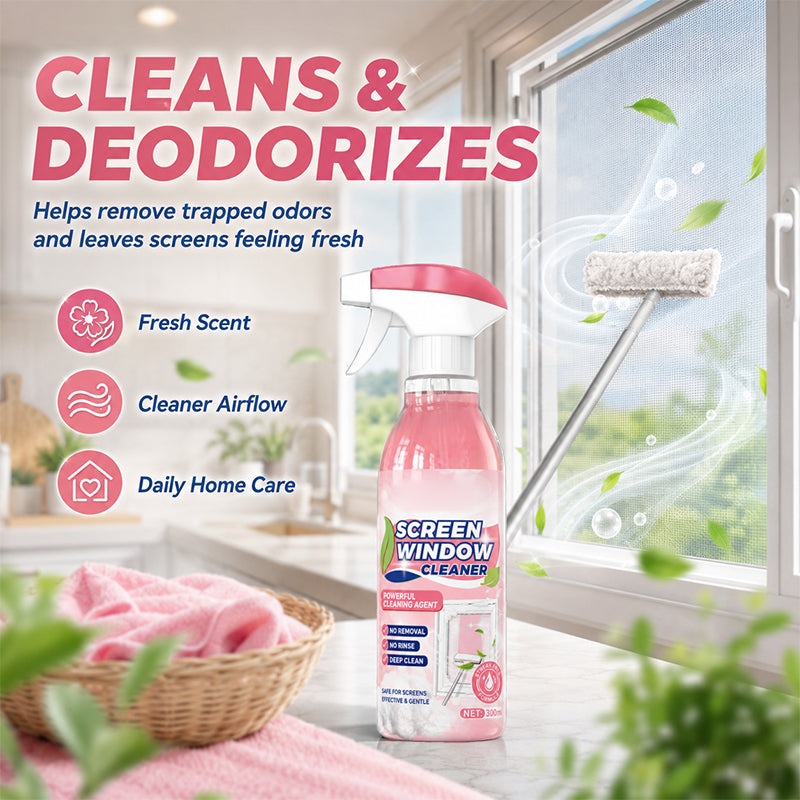 Multi-Use No-Removal Screen Window Cleaner Spray