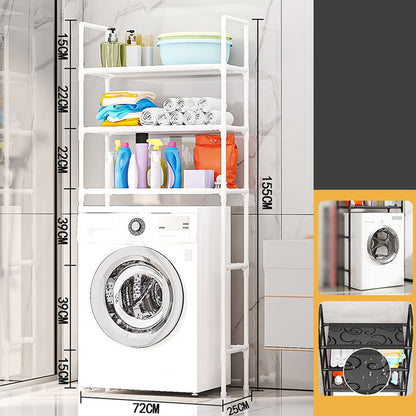 🗄️61% OFF NOW ! 🧺No-Drill Over-Washer Storage Rack, Waterproof Rustproof Laundry & Bathroom Organizer Shelf for Space Saving