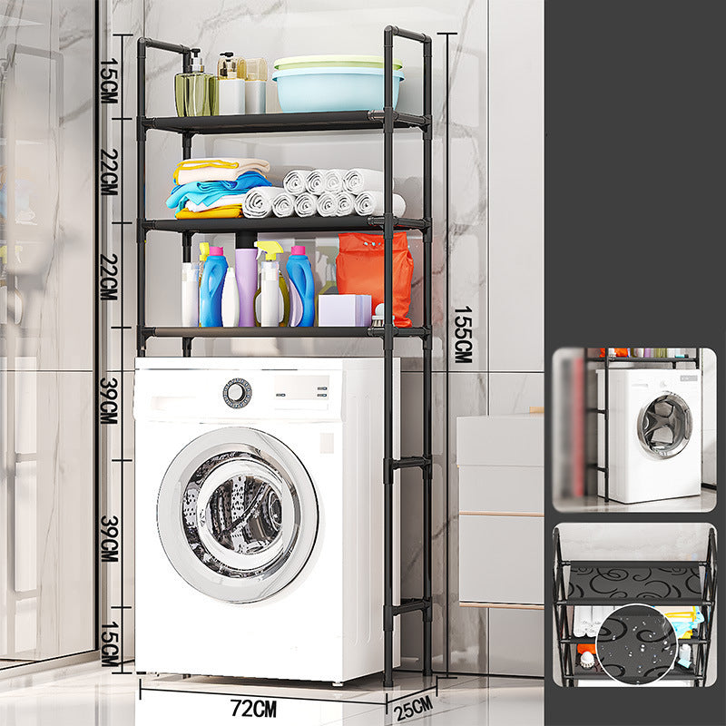 🗄️61% OFF NOW ! 🧺No-Drill Over-Washer Storage Rack, Waterproof Rustproof Laundry & Bathroom Organizer Shelf for Space Saving