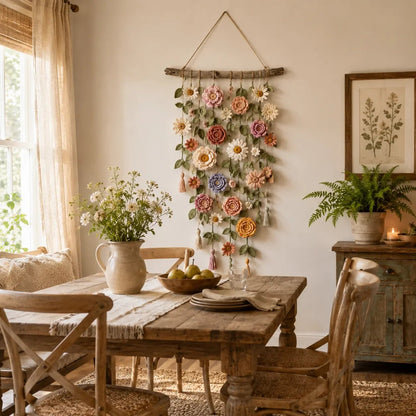⏳🌸LAST DAY SALE 50% OFF⚡50K+ SOLD💕💮Crochet Flower Wall Hanging Decor🖼️