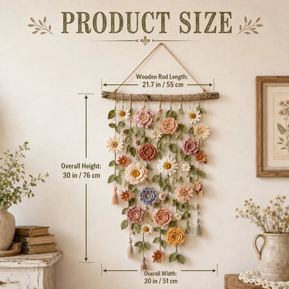 ⏳🌸LAST DAY SALE 50% OFF⚡50K+ SOLD💕💮Crochet Flower Wall Hanging Decor🖼️