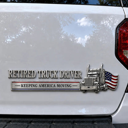 Retired Truck Driver Car Emblem Badge❤️