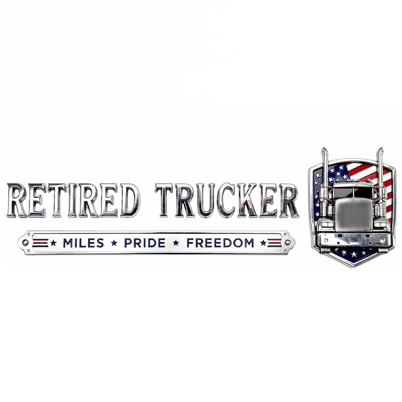 Retired Truck Driver Car Emblem Badge❤️