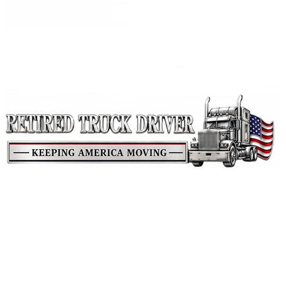 Retired Truck Driver Car Emblem Badge❤️