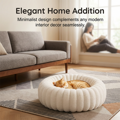 Ultra-Soft Round Calming Cat & Dog Bed