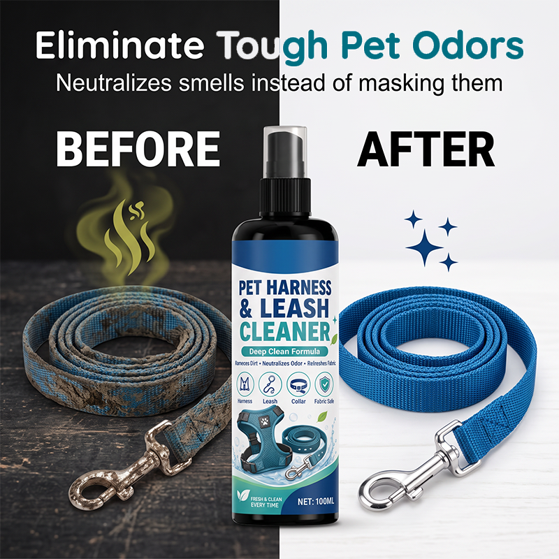🥳2026 HOT SALE🥳💞50K+ SOLD!🐾🧴 50% OFF! Pet Harness & Leash Cleaner Spray – Instant grime remover, neutralises tough odours. pH‑balanced, gentle on fabrics – no soaking needed! ✨🛡️