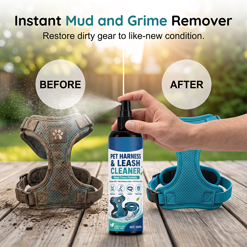 🥳2026 HOT SALE🥳💞50K+ SOLD!🐾🧴 50% OFF! Pet Harness & Leash Cleaner Spray – Instant grime remover, neutralises tough odours. pH‑balanced, gentle on fabrics – no soaking needed! ✨🛡️