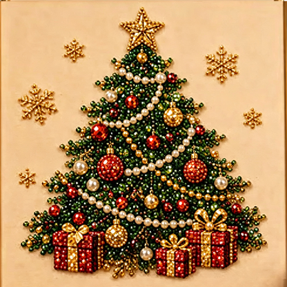 🎄✨ DIY Christmas Pearl Bead Art Kit – 5 Festive Designs, 3D Raised Beads & Display Frame Included | Holiday Wall Decor 🖼️🎨