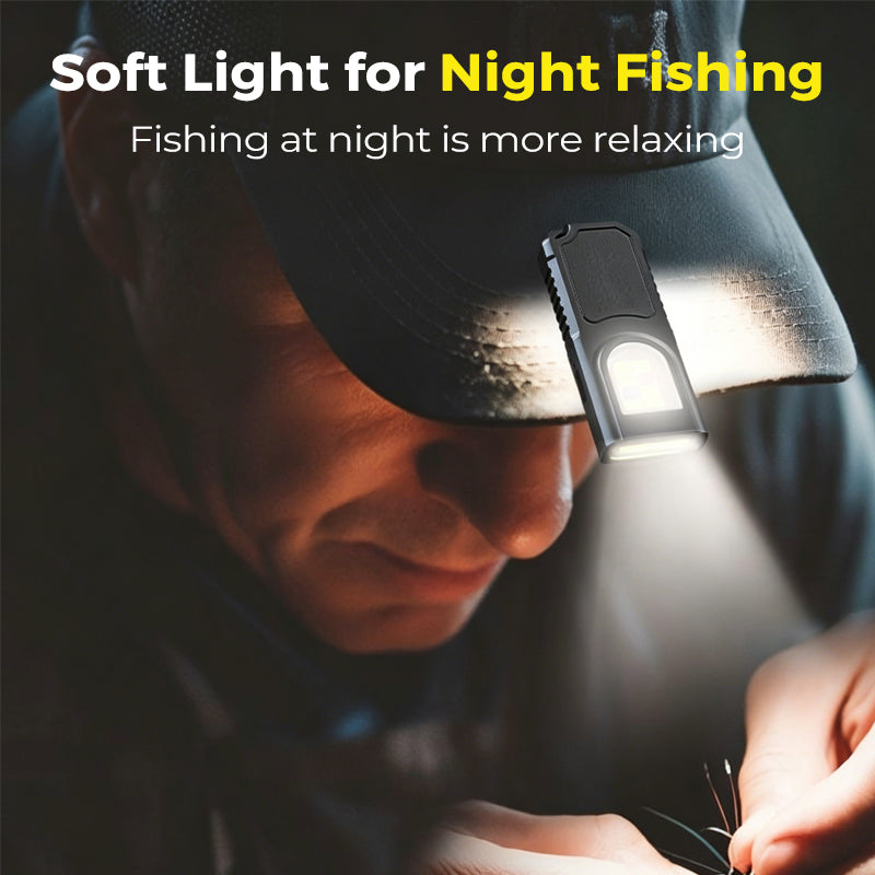 💥 [50% OFF Limited Time] 🔥 Magnetic Mini Keychain Flashlight | Ultralight (25g) | Industrial-Grade Magnetic Base | Red & Blue Warning Lights | Hands-Free Lighting | Ideal for Camping, Repairs, and Emergencies