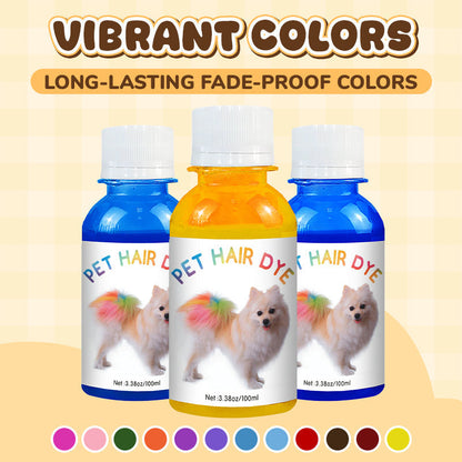 🔥Hot Sale 57% OFF🔥 Non-Toxic Pet Hair Color Dye – Temporary, Washable, 12 Colors, for Dogs & Cats 🐶