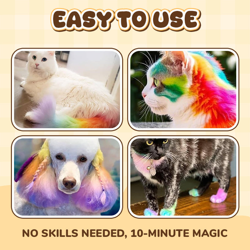 🔥Hot Sale 57% OFF🔥 Non-Toxic Pet Hair Color Dye – Temporary, Washable, 12 Colors, for Dogs & Cats 🐶